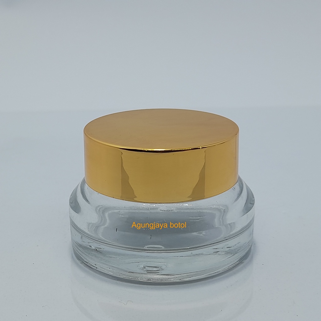 Pot Kaca 15 Gr Gendut Clear Original / Pot Kaca / Pot Cream Kaca / Pot Krim Wajah / Pot Kosmetik / P
