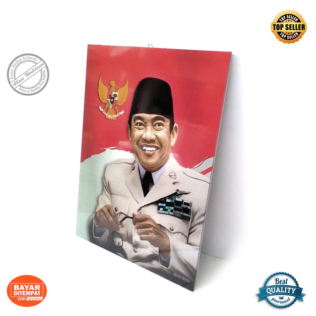 Jual Abani Poster Sukarno Plus Bingkai Papan Gambar Tokoh Nasional Ir Soekarno Ukuran Besar 9385