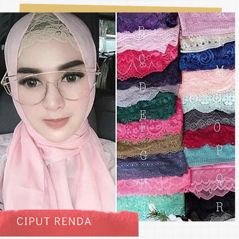 INNER BRUKAT CIPUT BANDANA RENDA DALEMAN HIJAB CIPUT BRUKAT JILBAB
