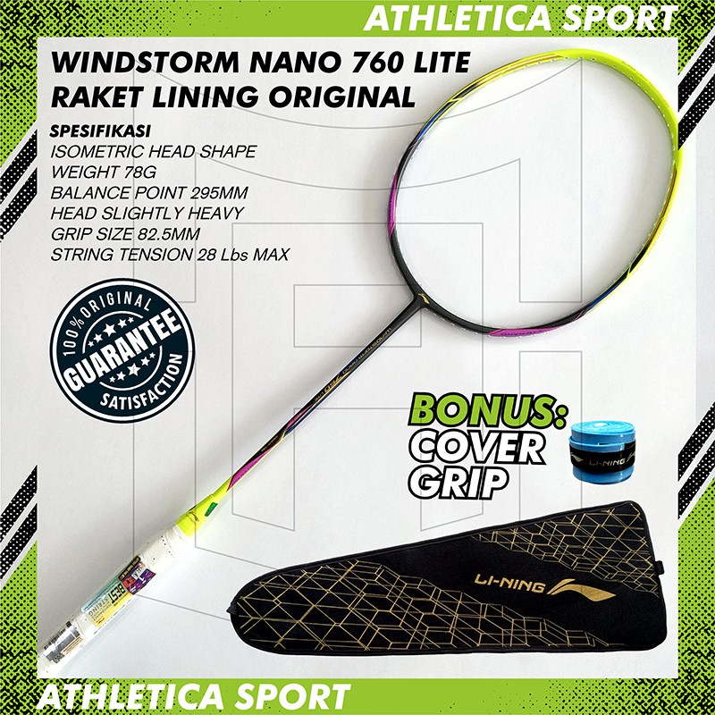 RAKET BADMINTON LINING WINDSTORM NANO 760 LITE ORIGINAL