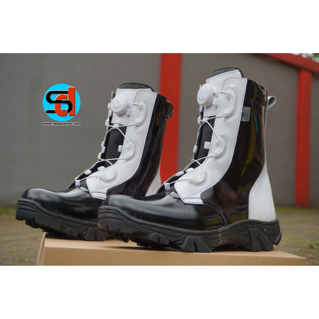 Sepatu Provos Polisi - Sepatu PDL Provos Polisi Tali Putar Boa