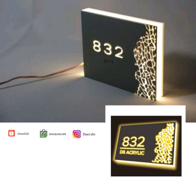 NOMOR RUMAH BOX LED, NOMOR RUMAH LED EXCLUSIVE, NOMOR RUMAH ELEGANT, BOX NOMOR RUMAH NYALA, BOX LED 