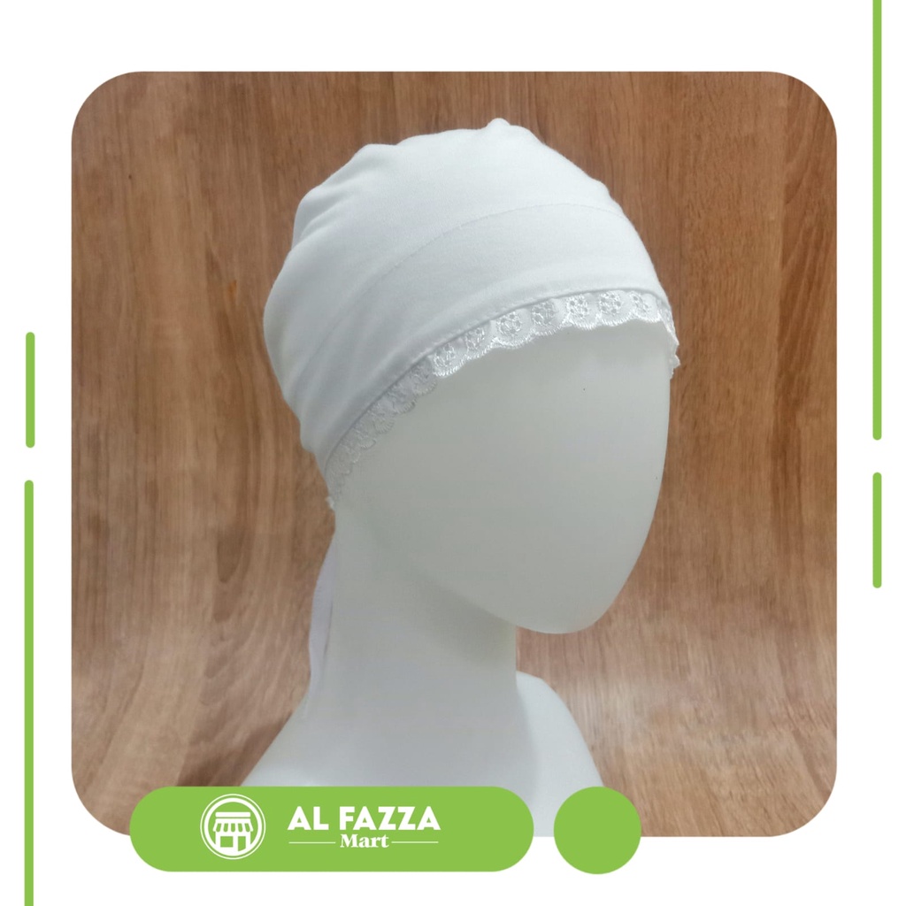 Ciput Putih Ciput Dalaman Kerudung Hijab Ciput Renda Bahan Katun Perlengkapan Haji dan Umroh