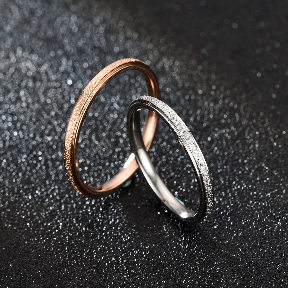 Cincin Simple Titanium Steel Unisex