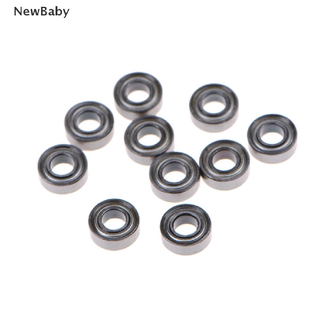 Newbaby 10pcs MR115ZZ Miniatur Bearing Segel Karet Bahan Metal Ukuran 5x11 x 4mm