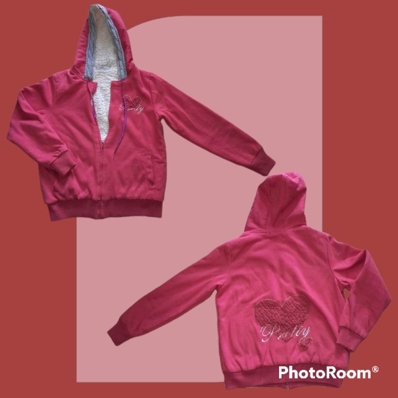 Preloved Jaket Wol (anak) Pink Fanta