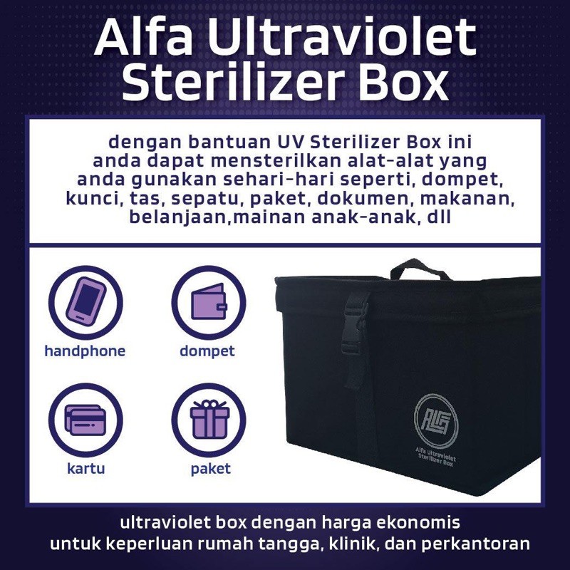 ALFA Box Sterilizer UVC Light Disinfection Kotak UV Steril Disinfektan