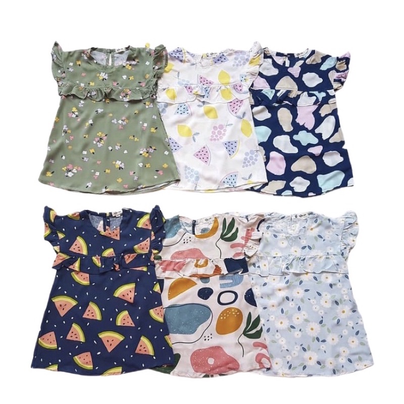 Smilee - Dress  Ruffle Rayon