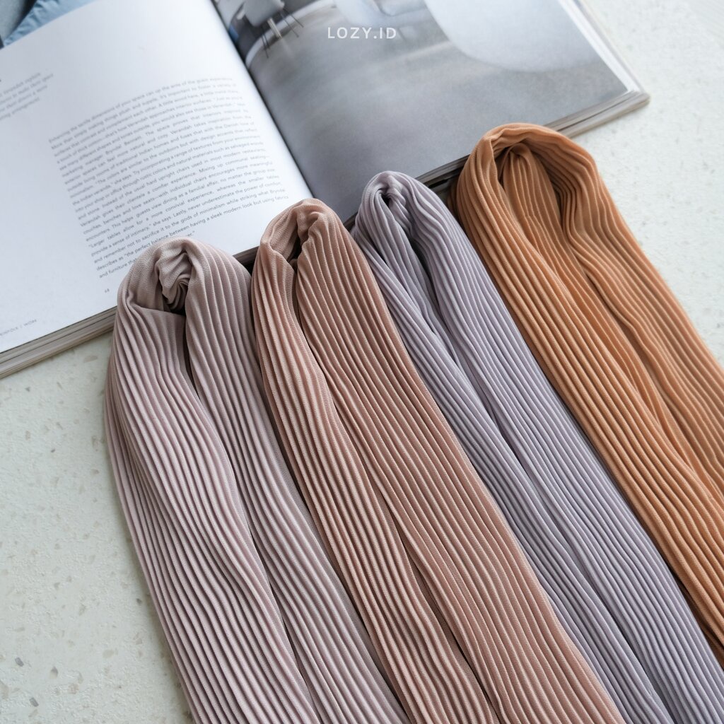Lozy Hijab - Ayra Pleats Shawl ( Pashmina Full Plisket )-4