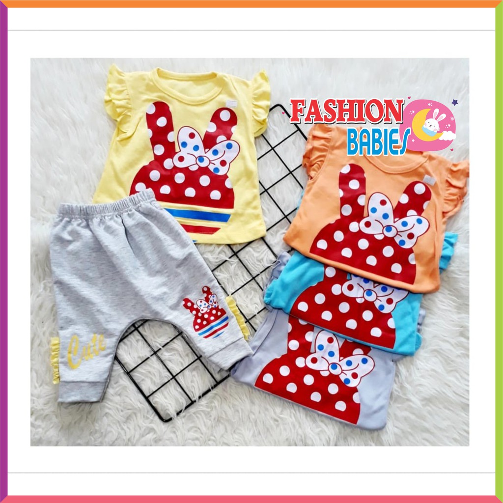 ❤ FashionBabies ❤ SETELAN CELANA JOGGER BAYI PEREMPUAN / BABY GIRL PANTS TEE ALLSIZE