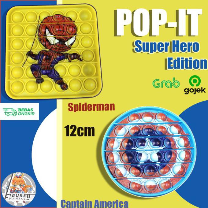 

Paling Dicari] Pop It Murah Spiderman Superhero Octagon Persegi Lingkaran Love - CAPTAIN AMERICA