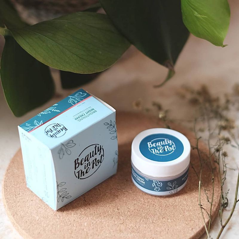 Brightening Night Cream (Krim Malam) with Kiwi & Ginseng extract -[ Beauty In The Pot ]
