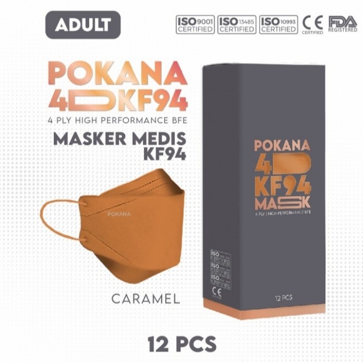 MASKER POKANA KF94 4D ISI 12PCS