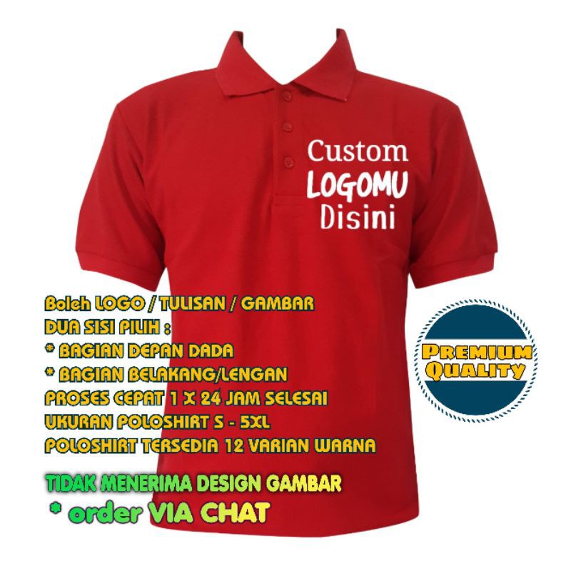 Polo Shirt Custom Logo Premium