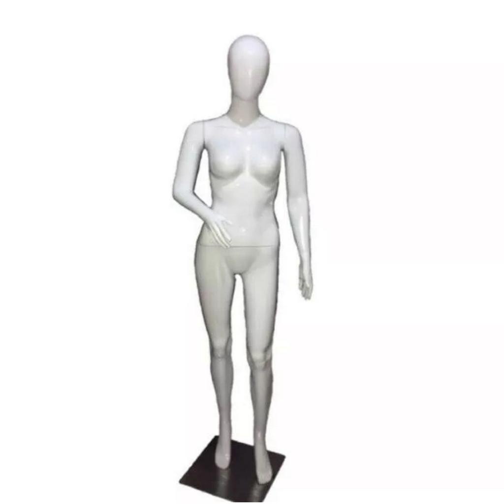 Manekin Patung Full Body Alien Variasi Tangan | Manekin Fiberglass Cewek Dewasa Warna Putih Wanita