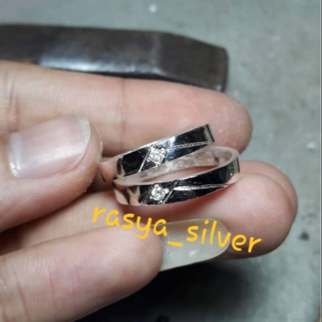 Cincin couple perak murni