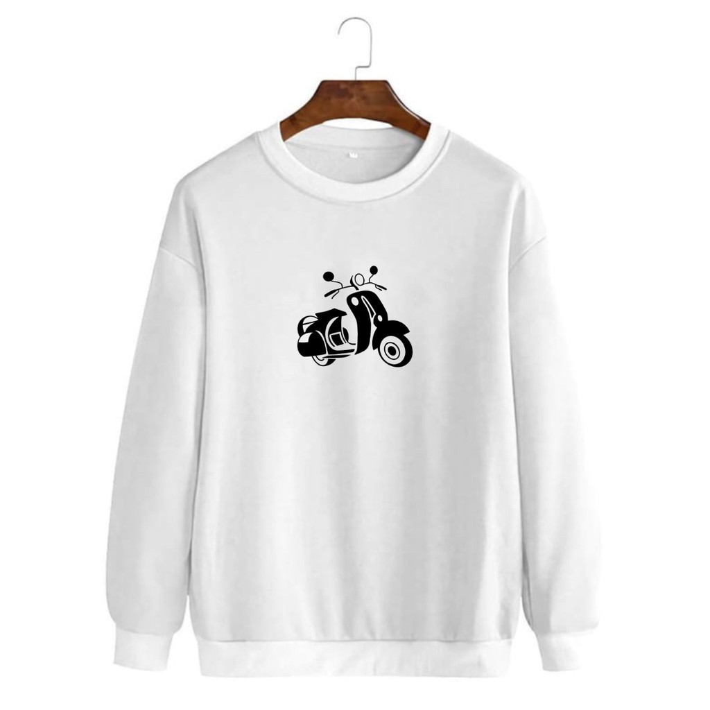 BAJU SWEATER VESPA / BAJU KAOS LENGAN PANJANG KEREN / BAJU SWEATSHIRT KEKINIAN