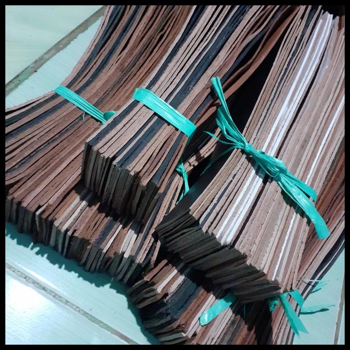 Kulit Asli Ukuran 30X5 Cm Bahan Stroping Asah Pisau Golok