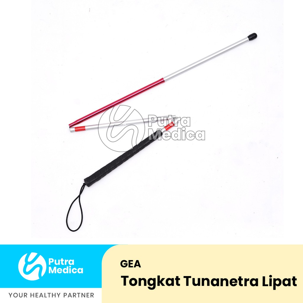 Gea Tongkat Lipat Tunanetra FS936L / Tongkat Orang Buta Tuna / Alat Bantu Jalan
