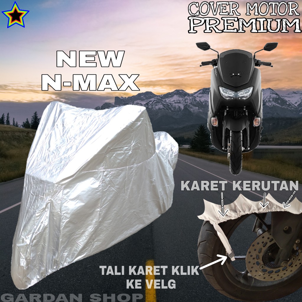 Sarung Motor NEW N-MAX SILVER POLOS Body Cover Penutup Motor N-max PREMIUM