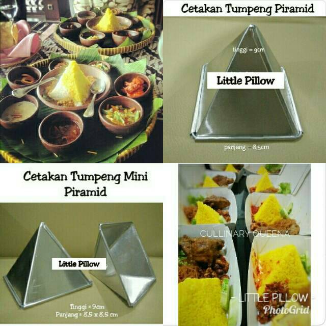 Cetakan Tumpeng Mini Piramida/Loyang Tumpeng Piramid/Cetakan Tumini/Cetakan Nasi Tumpeng