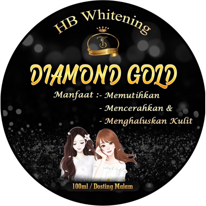 HB Whitening Diamond Gold Dosting Malam 100Ml