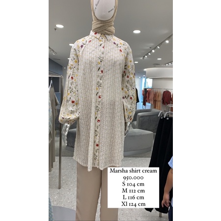 Benang Jarum Marsha Shirt Cream XL