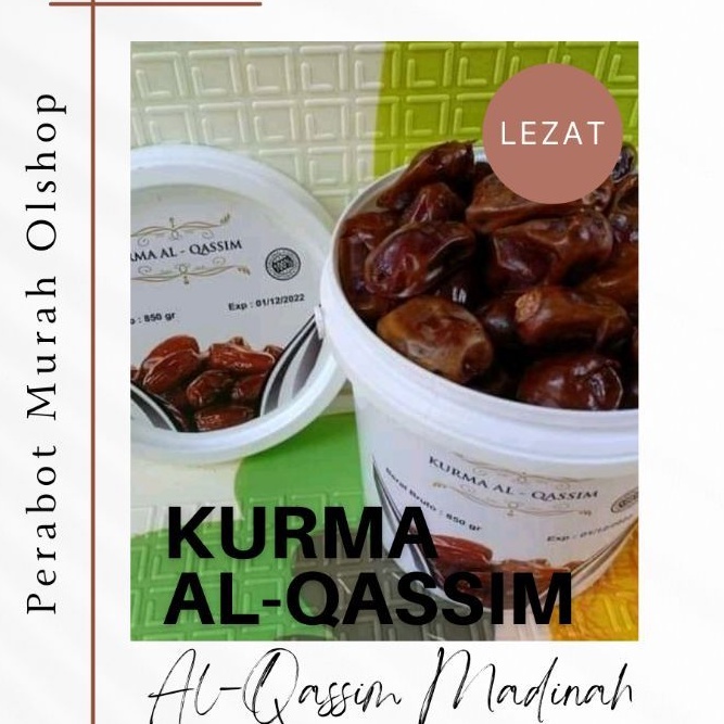 Kurma  Al-qassim 850gr Kemasan Ember Kurma Sukari Basah 850gr Ruthob / Bucket Pack Premium