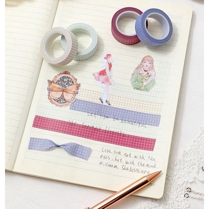 Japanese Washi Tape - Set Grid Pattern