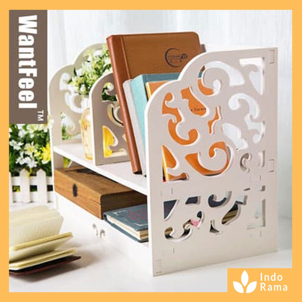RAK BUKU / RAK BUKU KAYU / RAK MEJA / RAK KECIL / ORGANIZER MEJA / RAK BUKU UNTUK MEJA