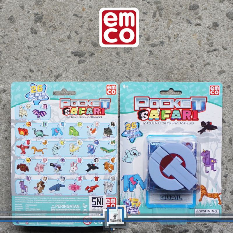 Emco Pocket Safari QUAIL Letter Q Morphers Robot Animal