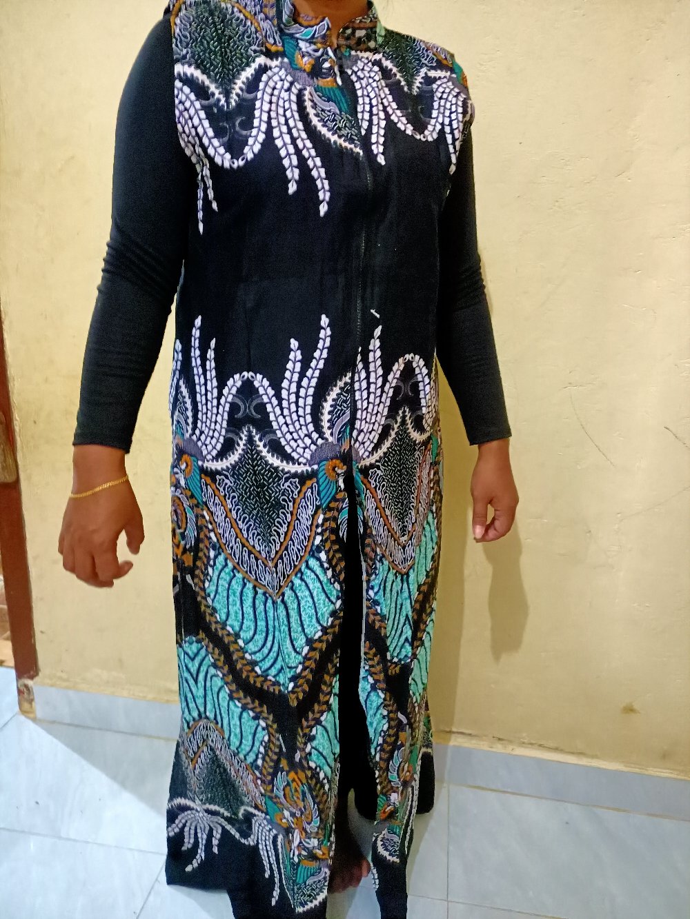 Couple Maxi Cardi Cendrawasih #19 Baju Batik Sarimbit Pria Wanita Formal Kondangan Kantoran Katun