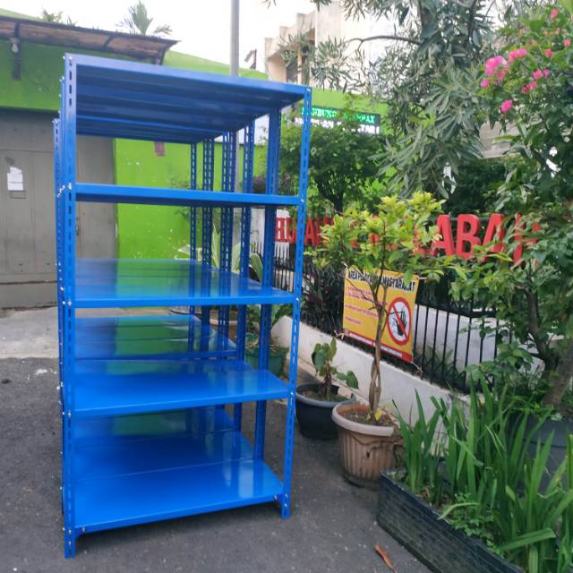 Rak besi siku lubang / rak gudang / rak besi multiguna / rak besi bandung
