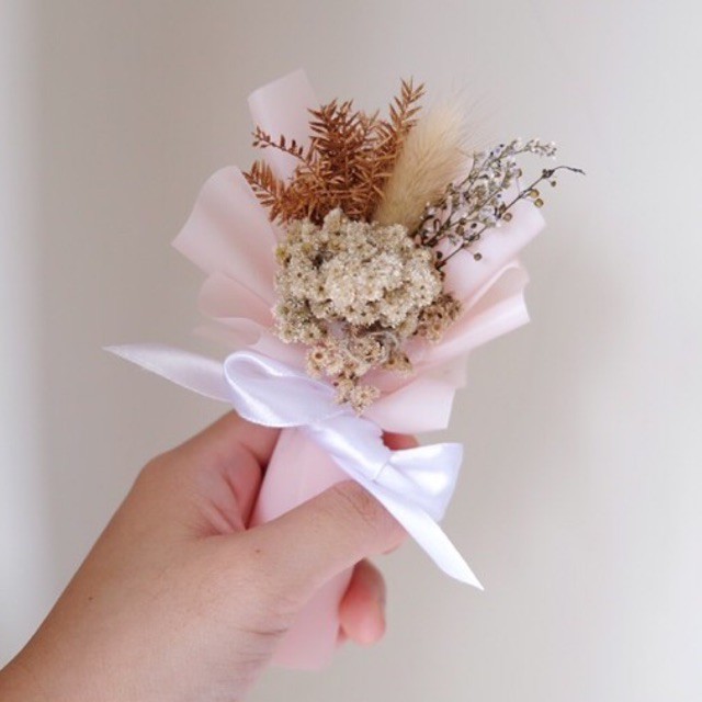 Legal Edelweiss Dried Flower Bouquet Mini 22-25 cm Buket Bunga Edelweiss Kecil