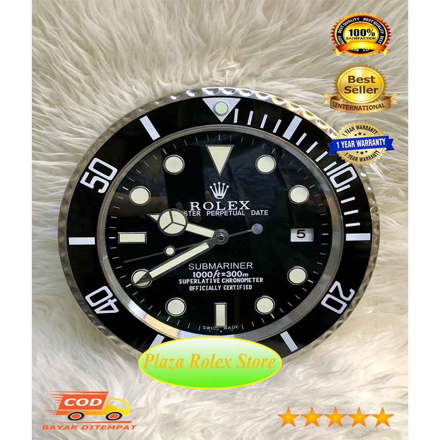 Promo Jam Dinding Rolex Submariner Black Dial - Wall Clock Branded