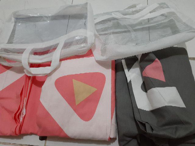 Sarung Bantal Tidur & Sarung Guling Warna Putih Polos ( Sepasang )