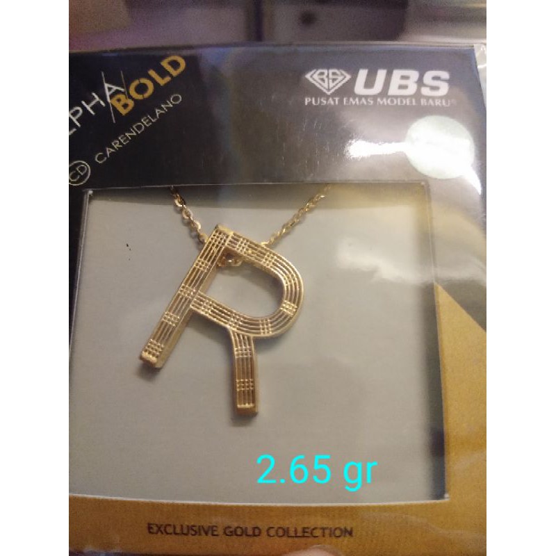 kalung carendelano  huruf R (ubs/420)