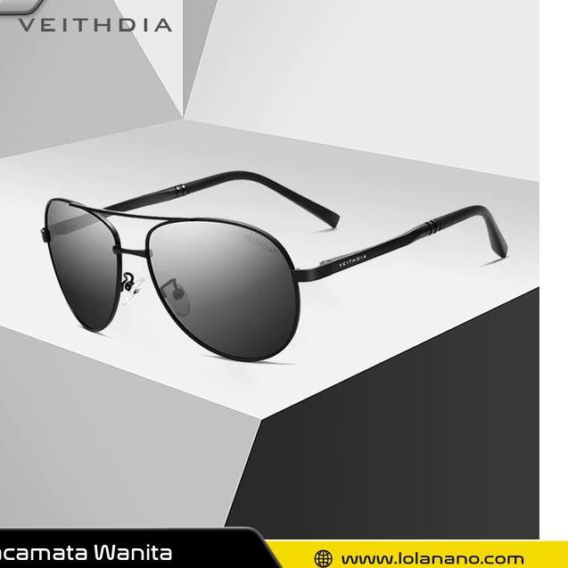 ♥ FJM Veithdia Kacamata Photochromic UV Polarized Sunglasses - 1306 - Silver JSD ❤️
