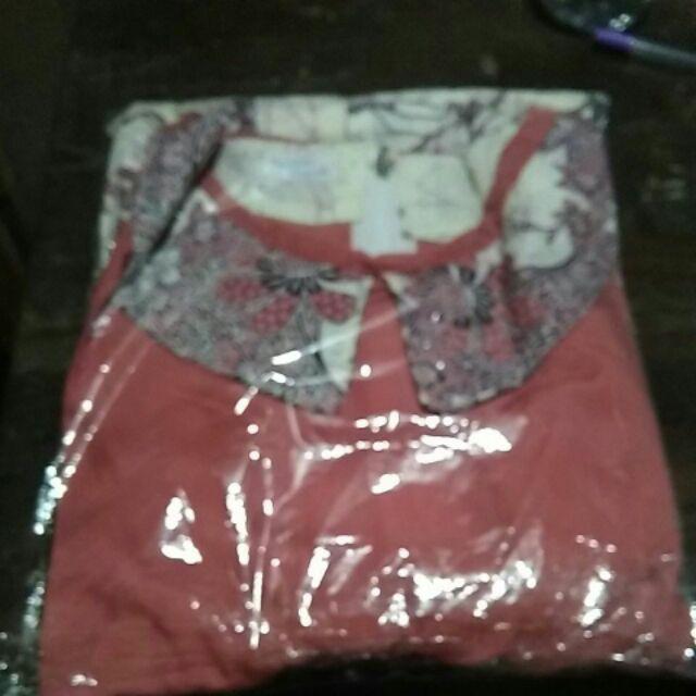 Sarimbit Keluarga/ Family Batik Gamis Wanita Kd Melati Dasar Krem Pink