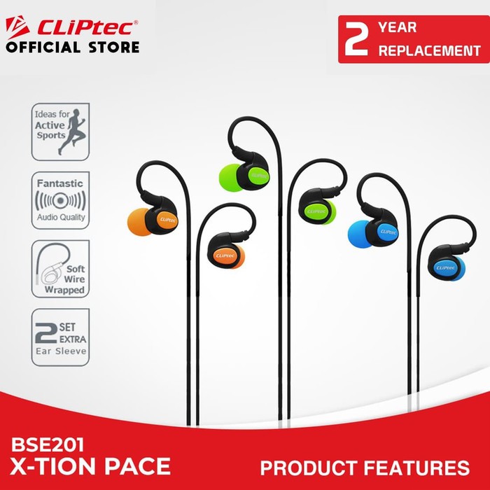 CLIPtec BSE 201 – Xtion-Pace Sport Earphone With Microphone