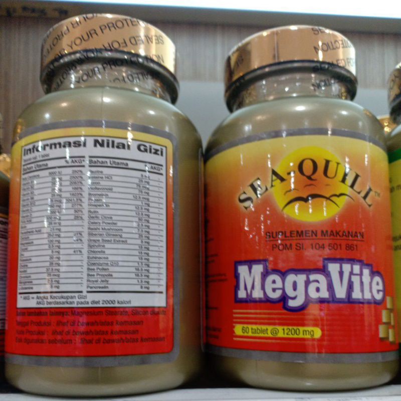 seaquill megavite (50) / multivitamin mineral lengkap isi 50