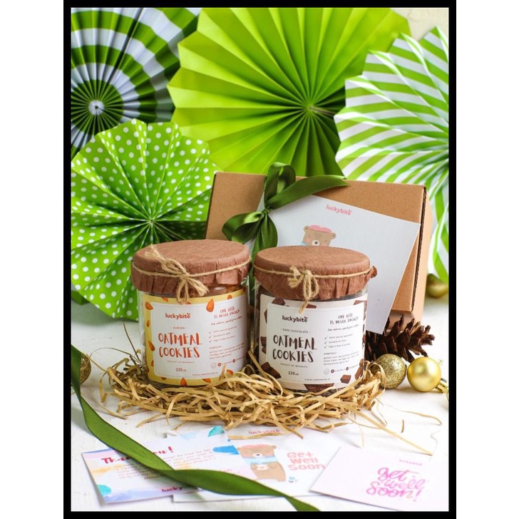 

Get Well Soon (Gws) Hampers - Cookies 2 Jar + Greeting Card + Pita