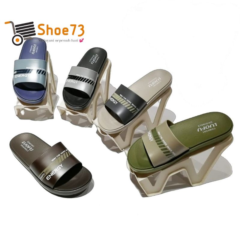 LUOFU E 7172 - E70M SIZE 40-44 ORIGINAL l Sendal selop jelly pria l Sendal kokop cowok impor