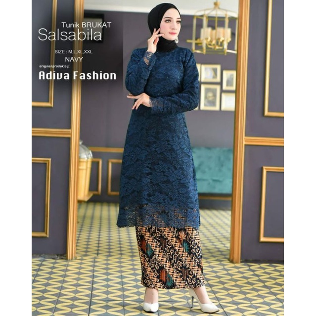 tunik brokat pesta/kebaya tunik brokat/kebaya tunik mewah