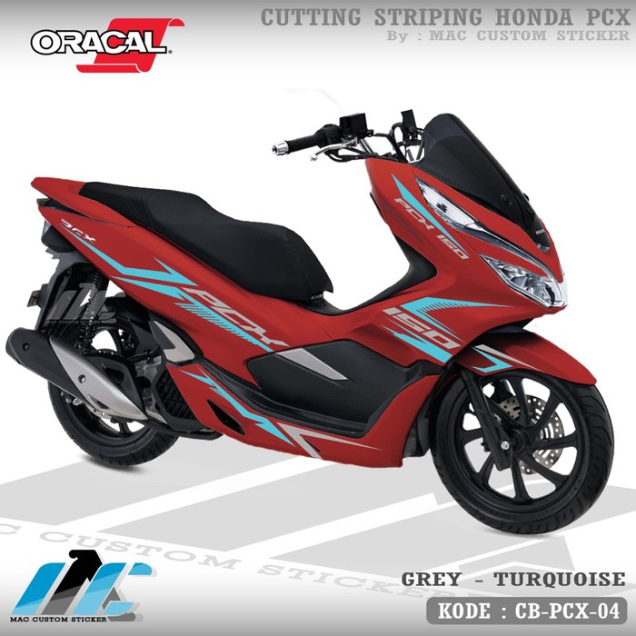 CUTTING STICKER PCX - STRIPING CUTTING PCX MERAH - type 04