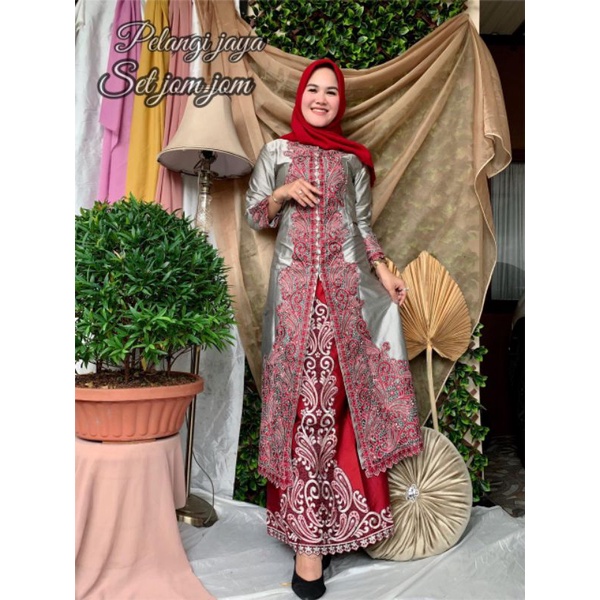 Kebaya Set Rok Tunik Melayu| Set Rok Jom Jom| Kebaya Kondangan| Stelan Kebaya Wanita| Kebaya Tunik Seragaman Keluaran| Set Kebaya Melayu| Kebaya Busui Frendly| Kebaya Tunik bordir Timbul Terbaru