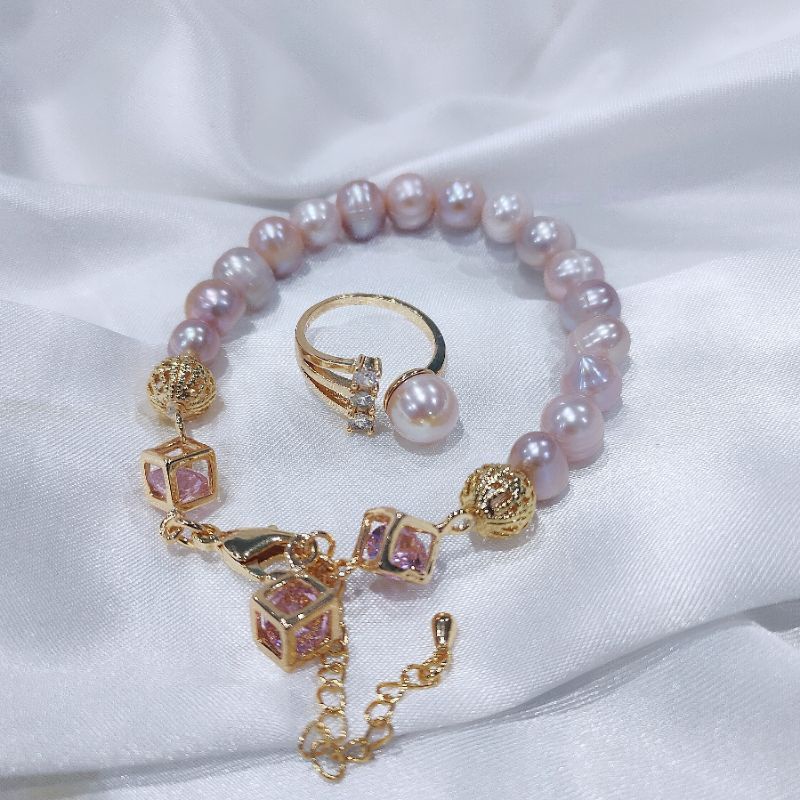 set perhiasan mutiara asli lombok set rhodium mutiara tawar