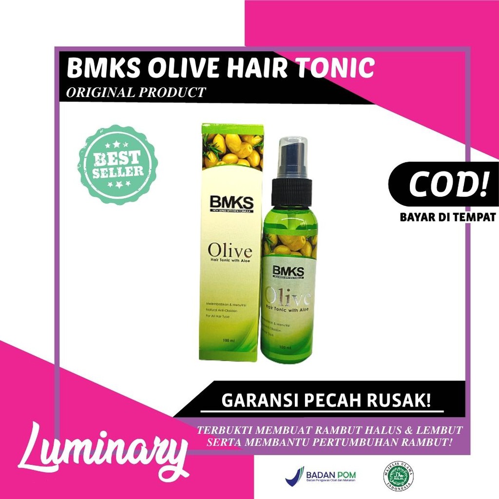 BMKS Olive Hair Tonic Keratin Hair Treatment Kecantikan Perawatan Rambut Rusak Original BPOM