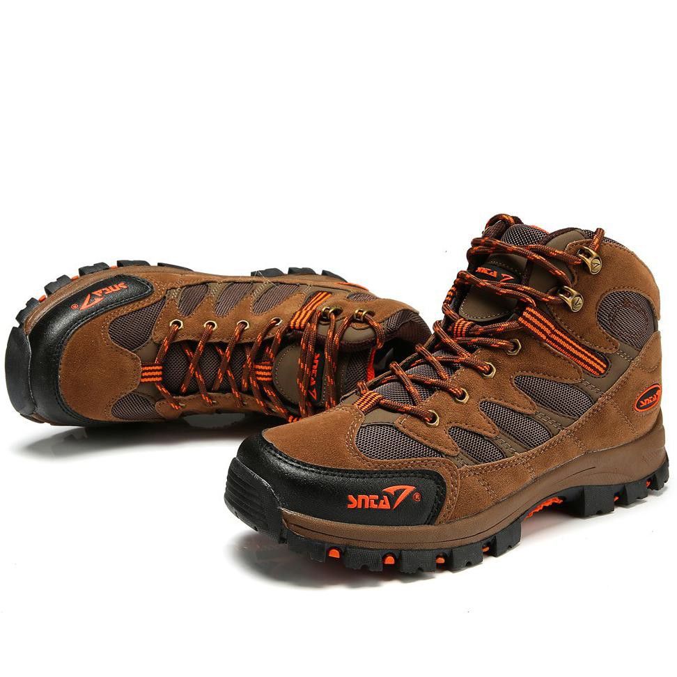 Top List Sepatu Gunung Snta 486 Brown Orange Hiking Outdoor Semi Waterproof Kualitas Terbaik