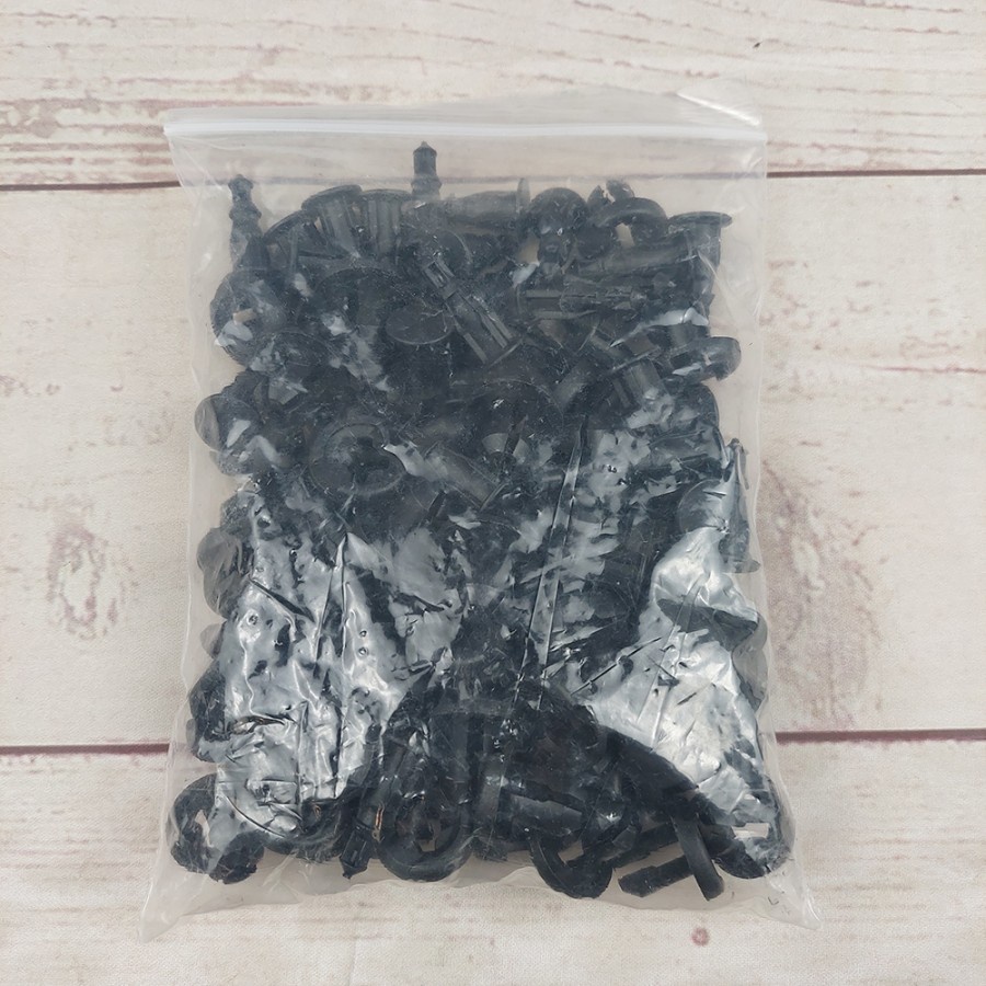 Klip Kancing Plastic Car Buckle Rivet 20 x 10 mm 50 PCS - 1113 - Black
